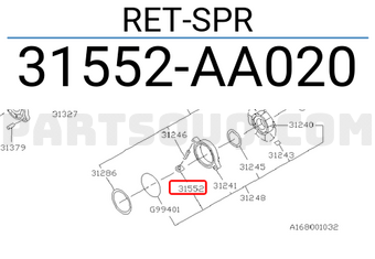Subaru 31552AA020 RET-SPR
