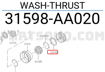Subaru 31598AA020 WASH-THRUST