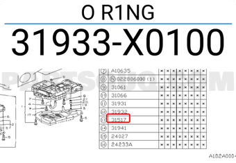 Subaru 31933X0100 O R1NG