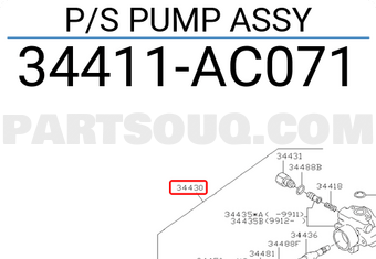 Subaru 34411AC071 P/S PUMP ASSY
