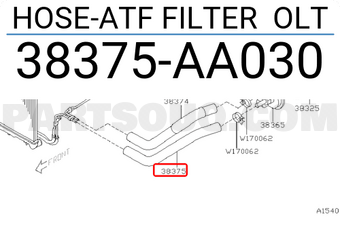Subaru 38375AA030 HOSE-ATF FILTER OLT