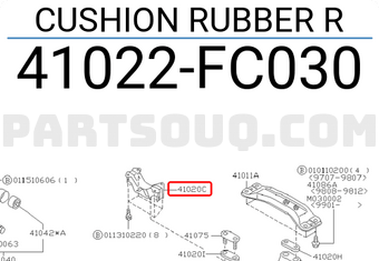 Subaru 41022FC030 CUSHION RUBBER R