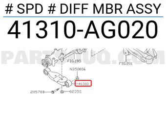 Subaru 41310AG020 # SPD # DIFF MBR ASSY