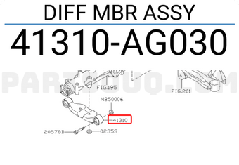 Subaru 41310AG030 DIFF MBR ASSY