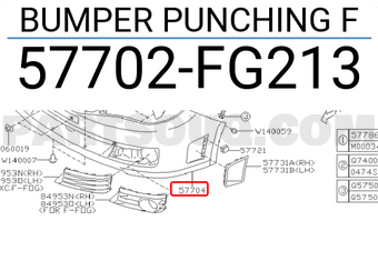 Subaru 57702FG213 BUMPER PUNCHING F