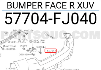 はむページ BUMPER FACE R XUV 57704FJ041 | Subaru Parts | PartSouq