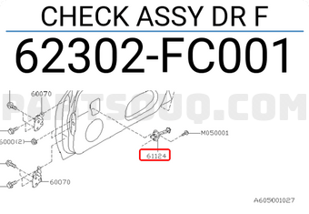 Subaru 62302FC001 CHECK ASSY DR F