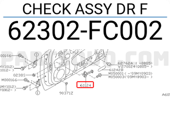 Subaru 62302FC002 CHECK ASSY DR F