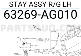 Subaru 63269AG010 STAY ASSY R/G LH