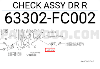 Subaru 63302FC002 CHECK ASSY DR R