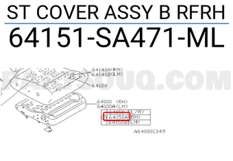 Subaru 64151SA471ML ST COVER ASSY B RFRH