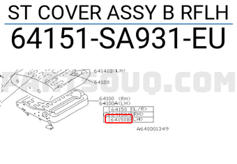 Subaru 64151SA931EU ST COVER ASSY B RFLH