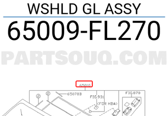 WSHLD GL ASSY 65009FL270 | Subaru Parts | PartSouq