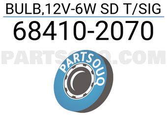 Subaru 684102070 BULB,12V-6W SD T/SIG