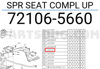 Subaru 721065660 SPR SEAT COMPL UP