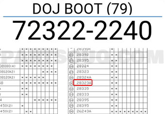 Subaru 723222240 DOJ BOOT (79)