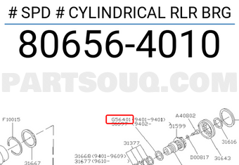 Subaru 806564010 # SPD # CYLINDRICAL RLR BRG
