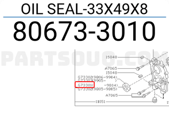 Subaru 806733010 OIL SEAL-33X49X8