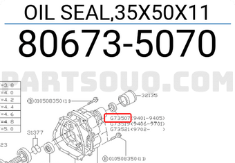 Subaru 806735070 OIL SEAL,35X50X11
