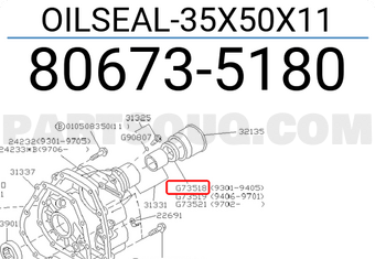 Subaru 806735180 OILSEAL-35X50X11