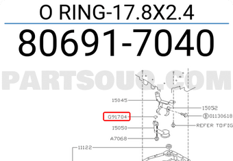 Subaru 806917040 O RING-17.8X2.4