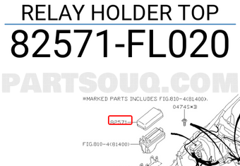 Subaru 82571FL020 RELAY HOLDER TOP