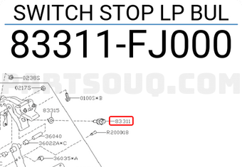 Subaru 83311FJ000 SWITCH STOP LP BUL