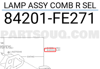 LAMP ASSY COMB R SEL 84201FE271 | Subaru Parts | PartSouq