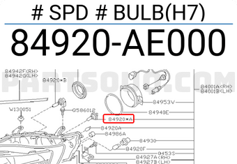 Subaru 84920AE000 # SPD # BULB(H7)