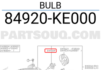 Subaru 84920KE000 BULB