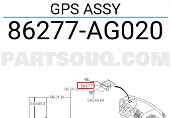 Subaru 86277AG020 GPS ASSY