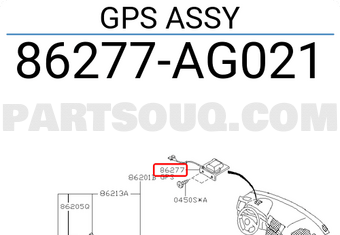 Subaru 86277AG021 GPS ASSY