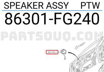 Subaru 86301FG240 SPEAKER ASSY PTW