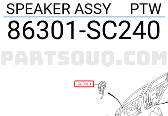 Subaru 86301SC240 SPEAKER ASSY PTW