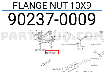 Subaru 902370009 FLANGE NUT,10X9