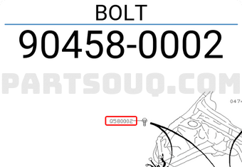 Subaru 904580002 BOLT