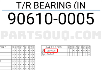 Subaru 906100005 T/R BEARING (IN