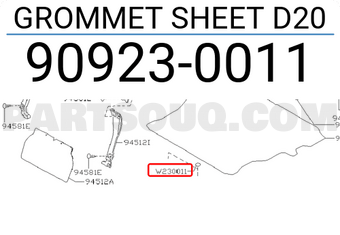 Subaru 909230011 GROMMET SHEET D20