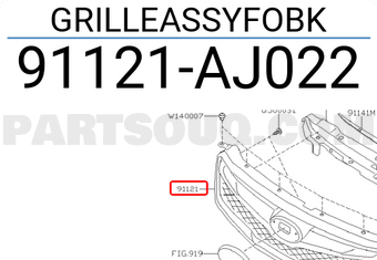 Subaru 91121AJ022 CONJUNTO DE REJILLA FOBK