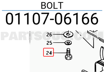 Suzuki 0110706166 BOLT