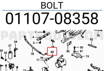 Suzuki 0110708358 BOLT