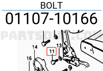 Suzuki 0110710166 BOLT