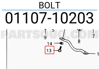 Suzuki 0110710203 BOLT
