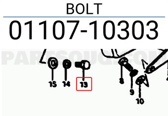 Suzuki 0110710303 BOLT