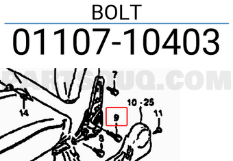 Suzuki 0110710403 BOLT
