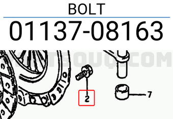 Suzuki 0113708163 BOLT