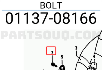 Suzuki 0113708166 BOLT