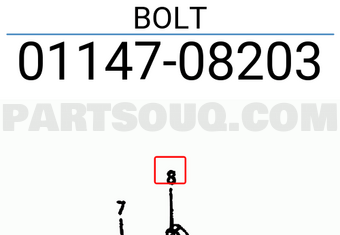 Suzuki 0114708203 BOLT