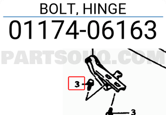 Suzuki 0117406163 BOLT, HINGE