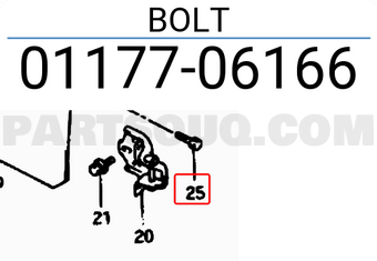 Suzuki 0117706166 BOLT